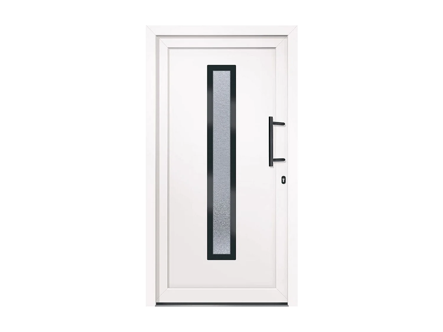 Porte d'entrée Blanc 108x200 cm PVC