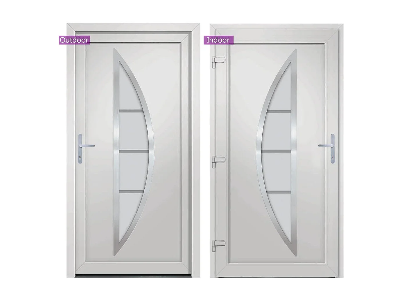 Toegangsdeur Wit 88x200 cm PVC