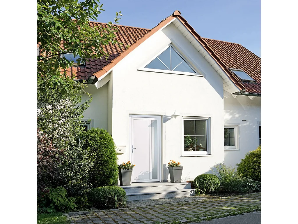 Porte d'entrée Blanc 98x200 cm PVC