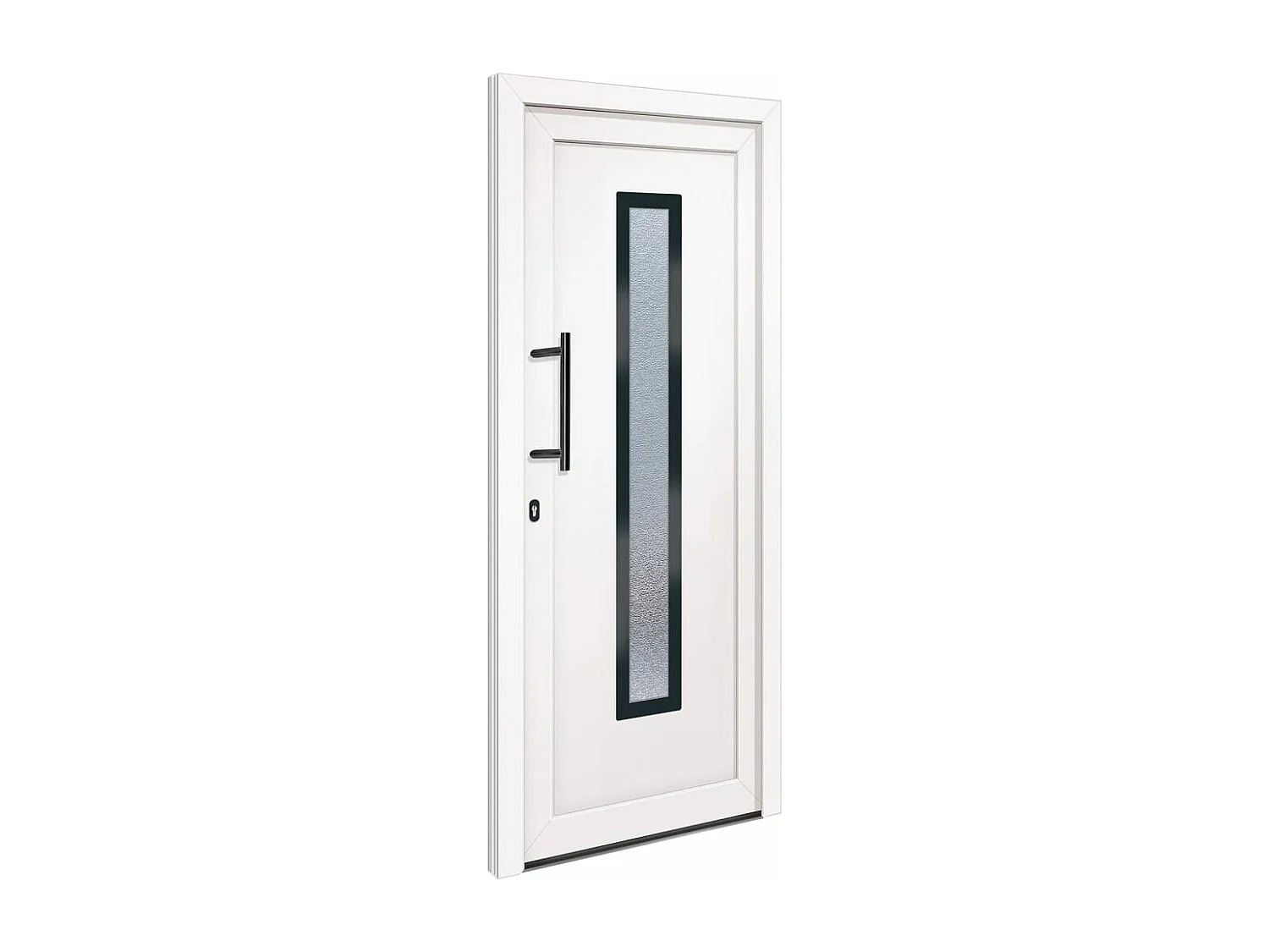 Porte d'entrée Blanc 108x200 cm PVC