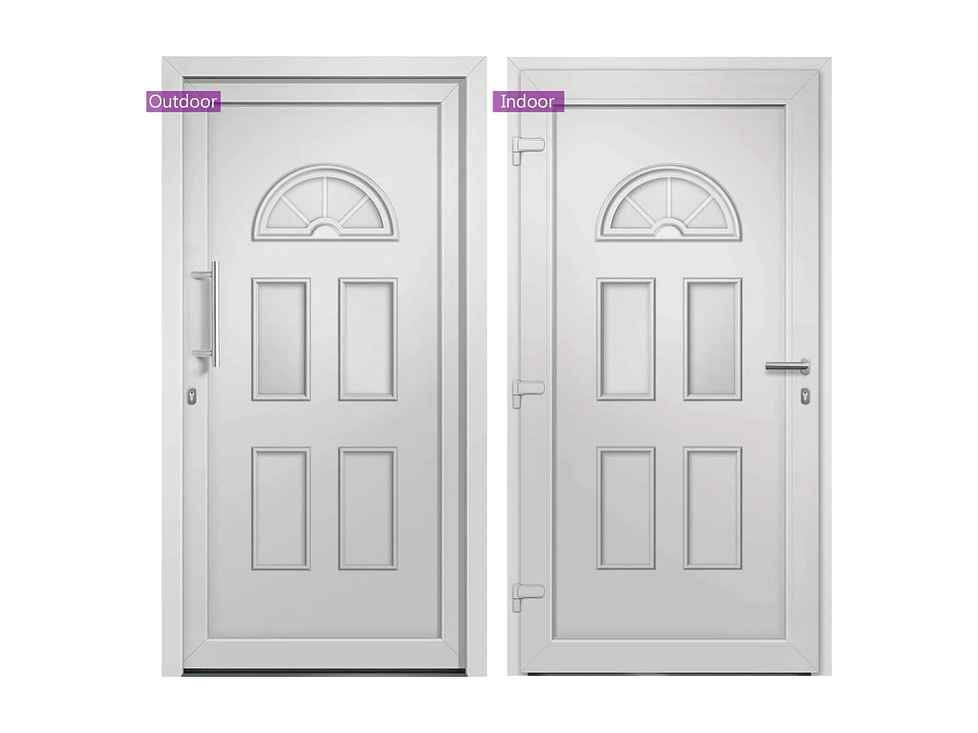 Porte d'entrée Blanc 110x210 cm