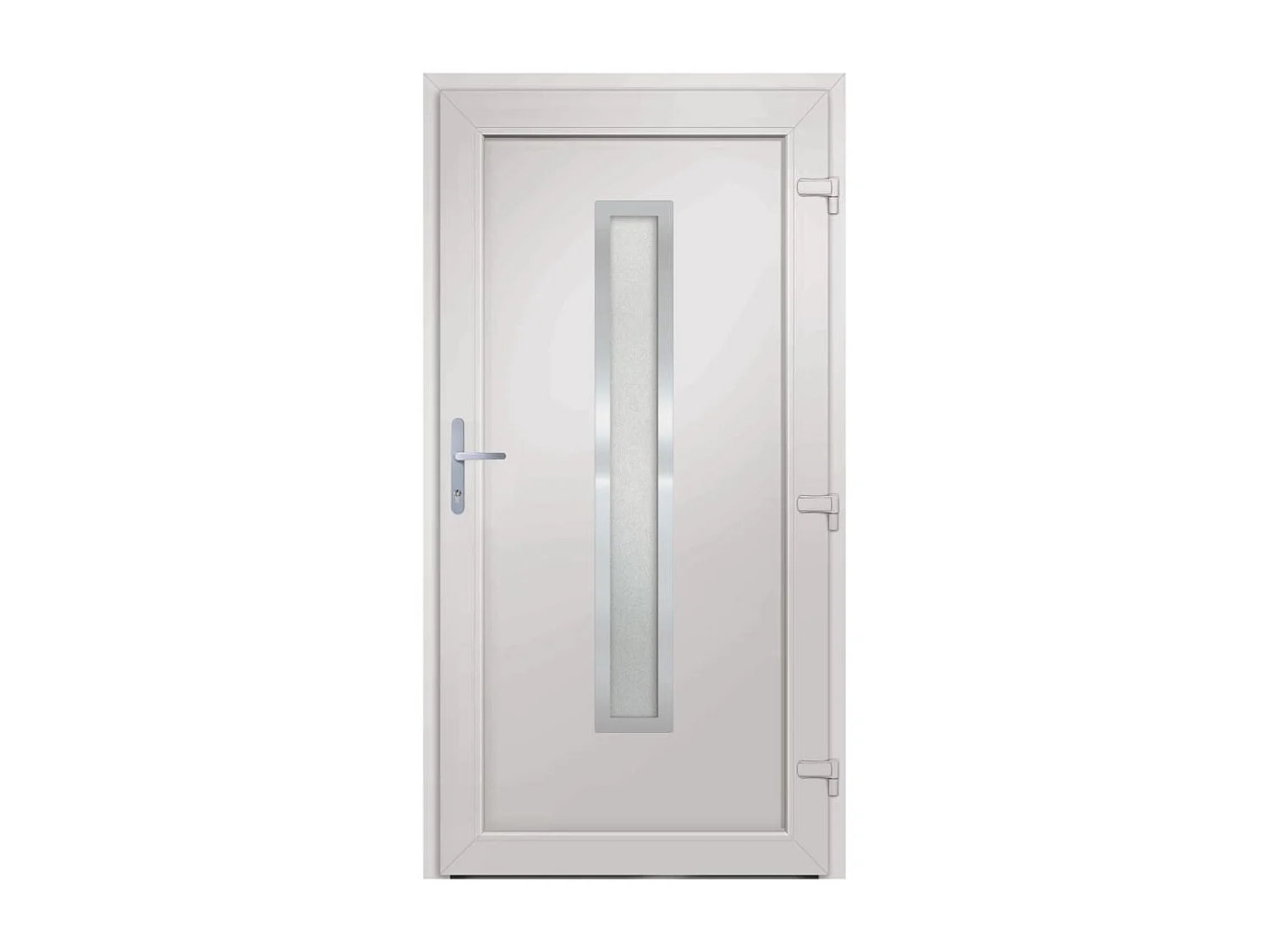 Porta de entrada antracite 98x200 cm PVC