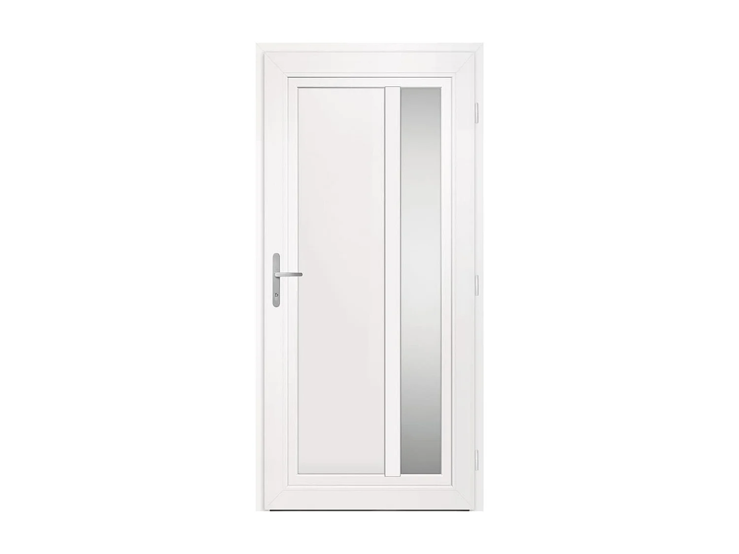 Porte d'entrée anthracite 98x208 cm PVC