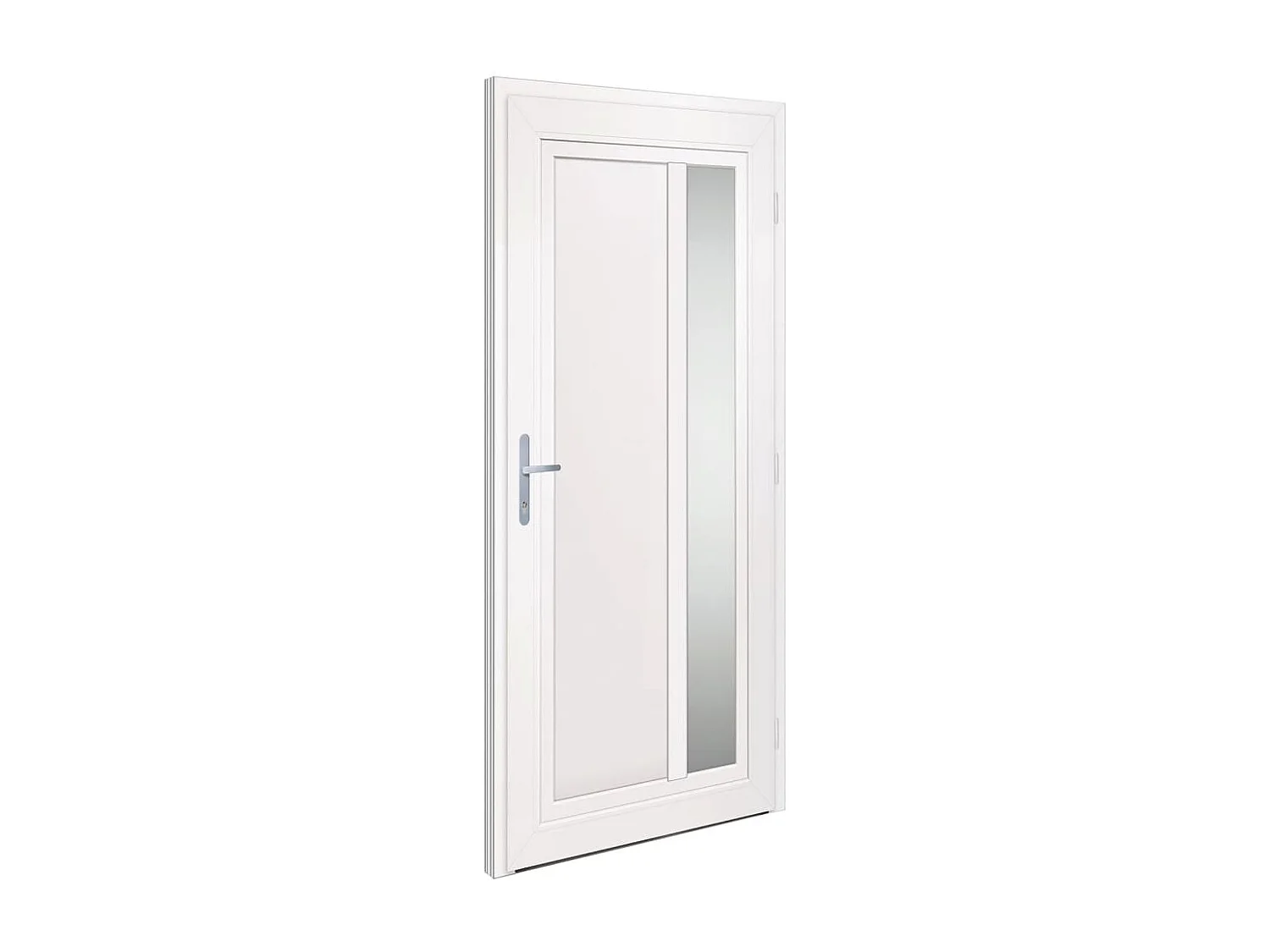 Porte d'entrée anthracite 98x208 cm PVC
