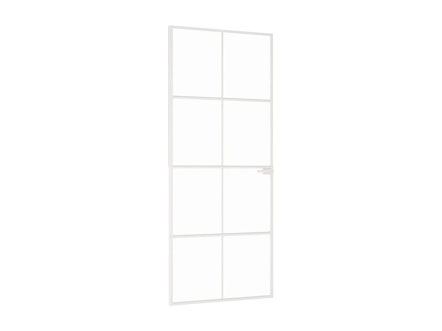 Puerta interior Blanco 83x201,5 cm Cristal aluminio fino templado