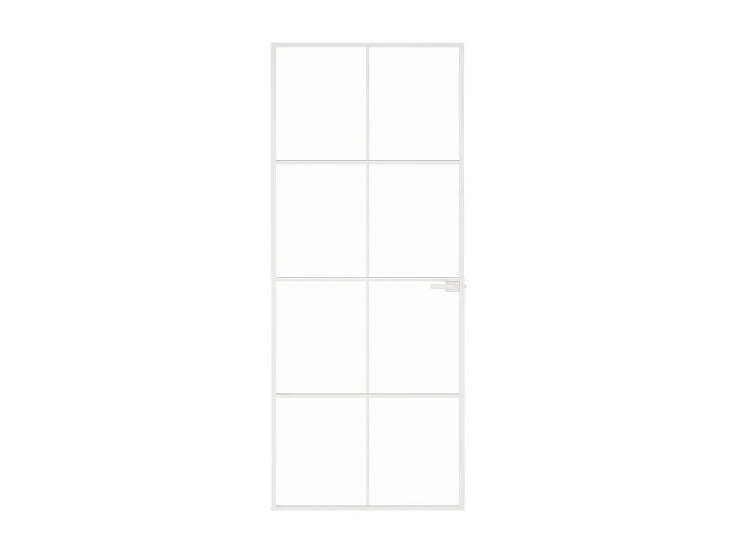 Puerta interior Blanco 83x201,5 cm Cristal aluminio fino templado
