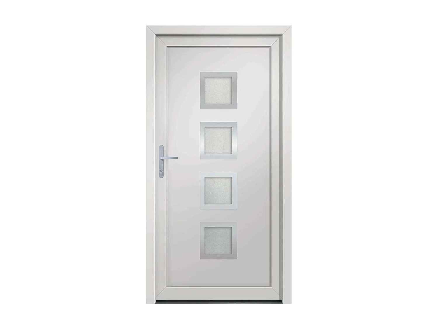 Porte d'entrée Blanc 88x200 cm PVC