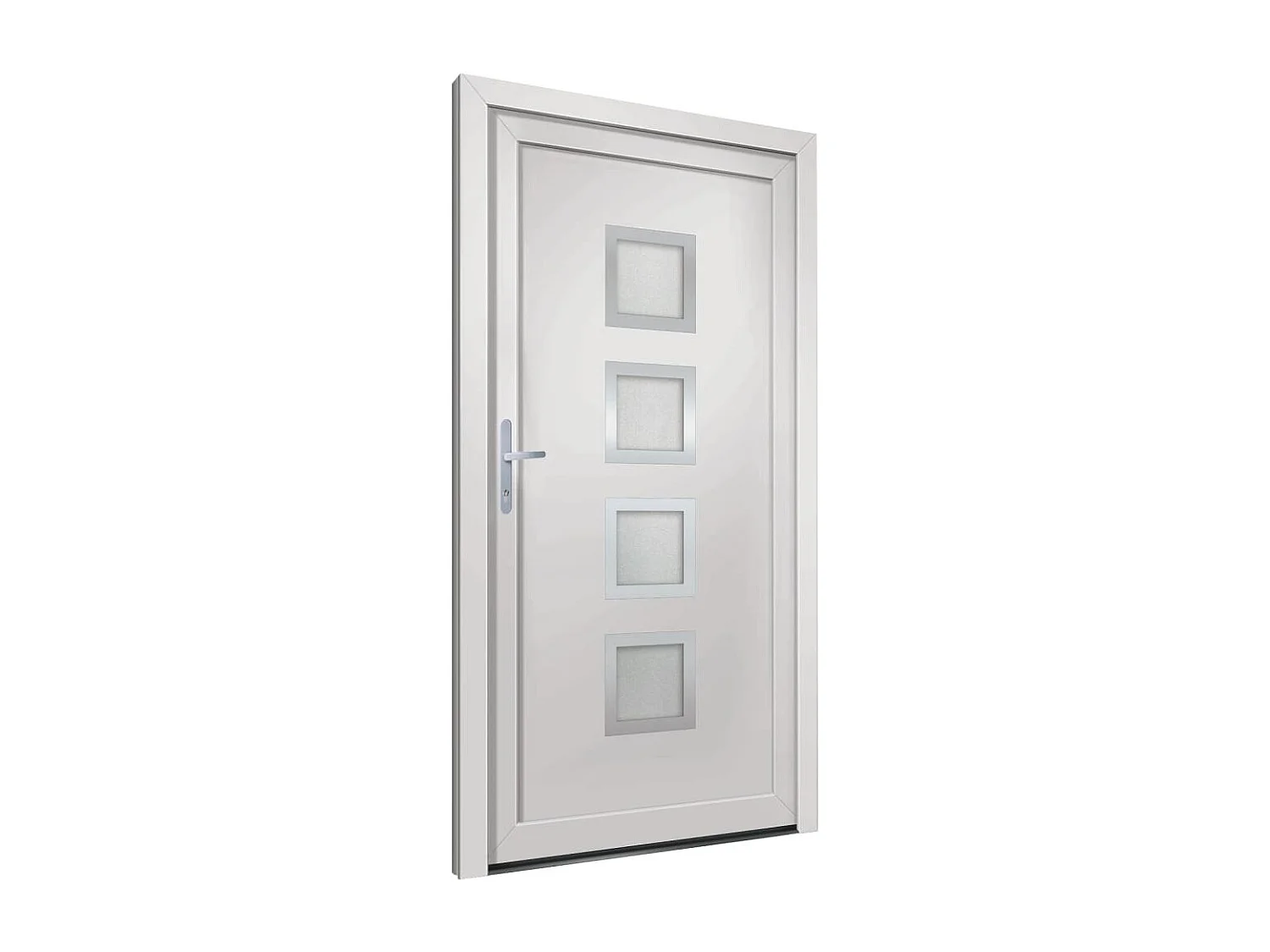 Porte d'entrée Blanc 88x200 cm PVC