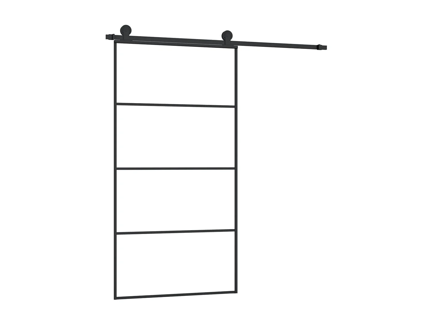 Anta scorrevole e kit ferramenta 102,5x205cm vetro ESG