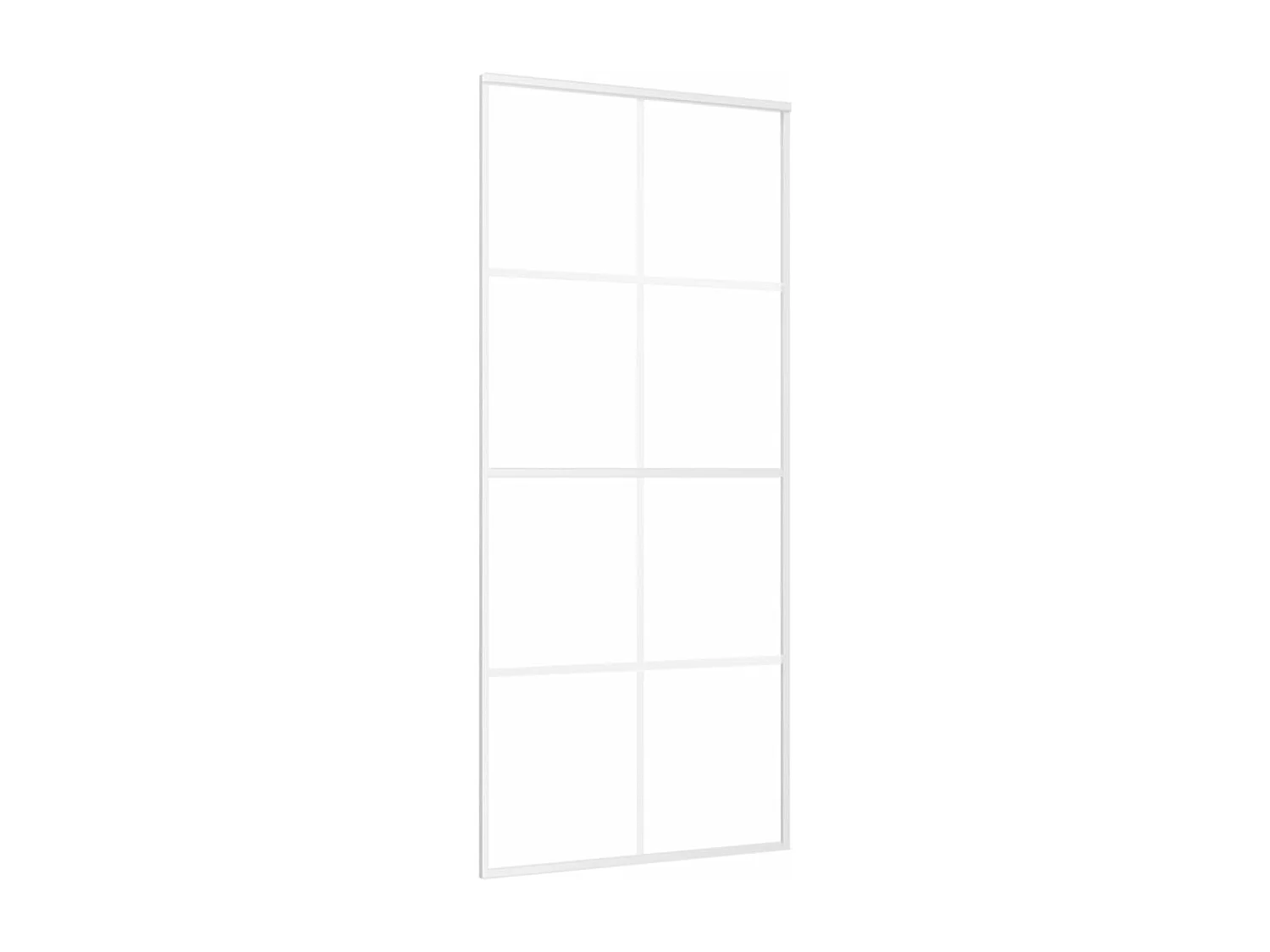 Schuifdeur Mat ESG glas en aluminium 90x205 cm Wit
