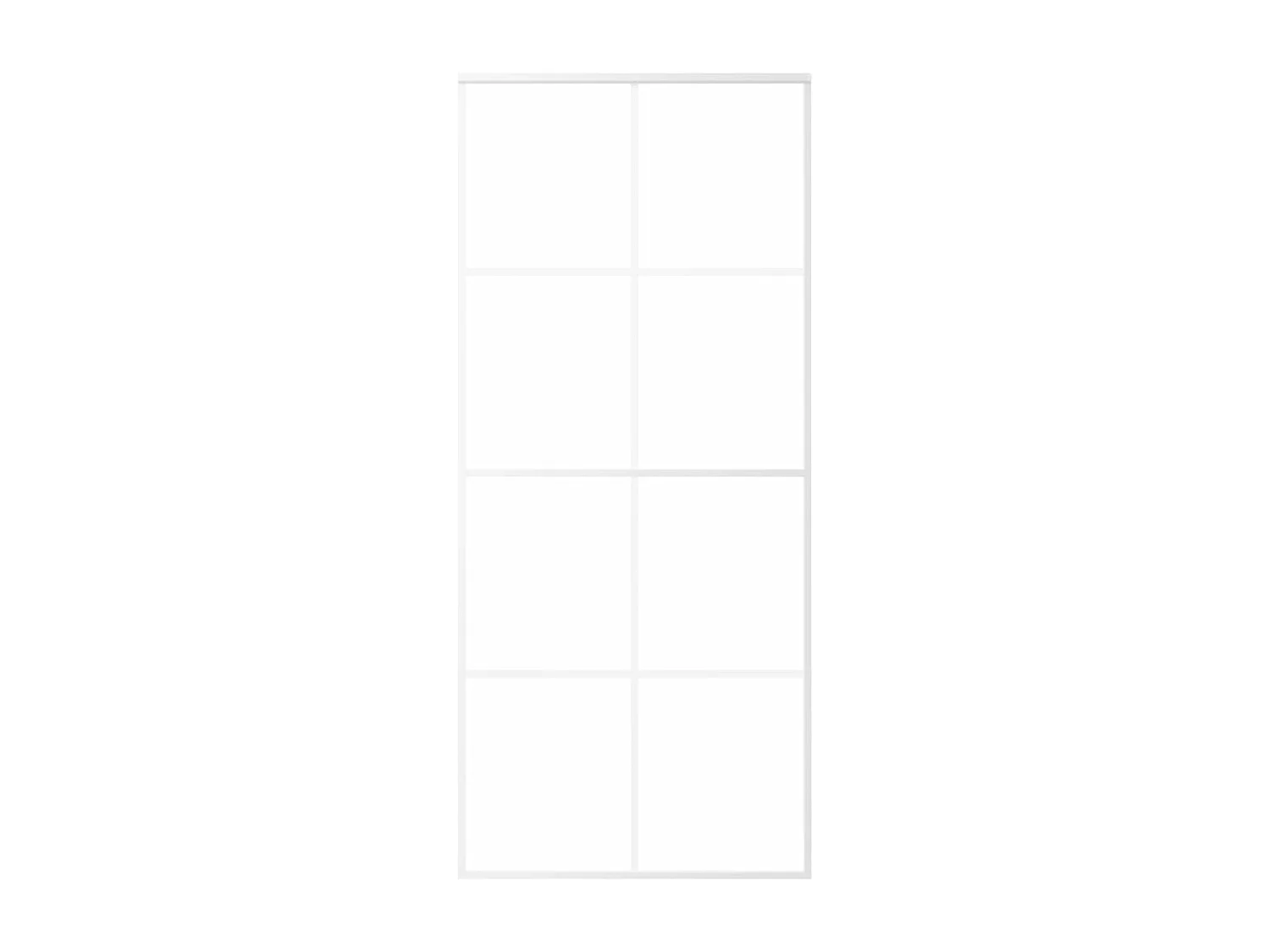 Schuifdeur Mat ESG glas en aluminium 90x205 cm Wit