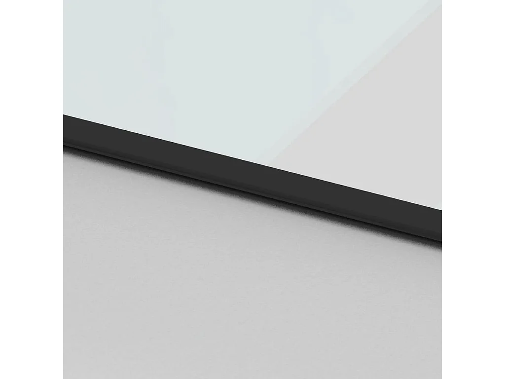 Schwarze Schiebetür 76x205 cm aus gehärtetem Aluminiumglas