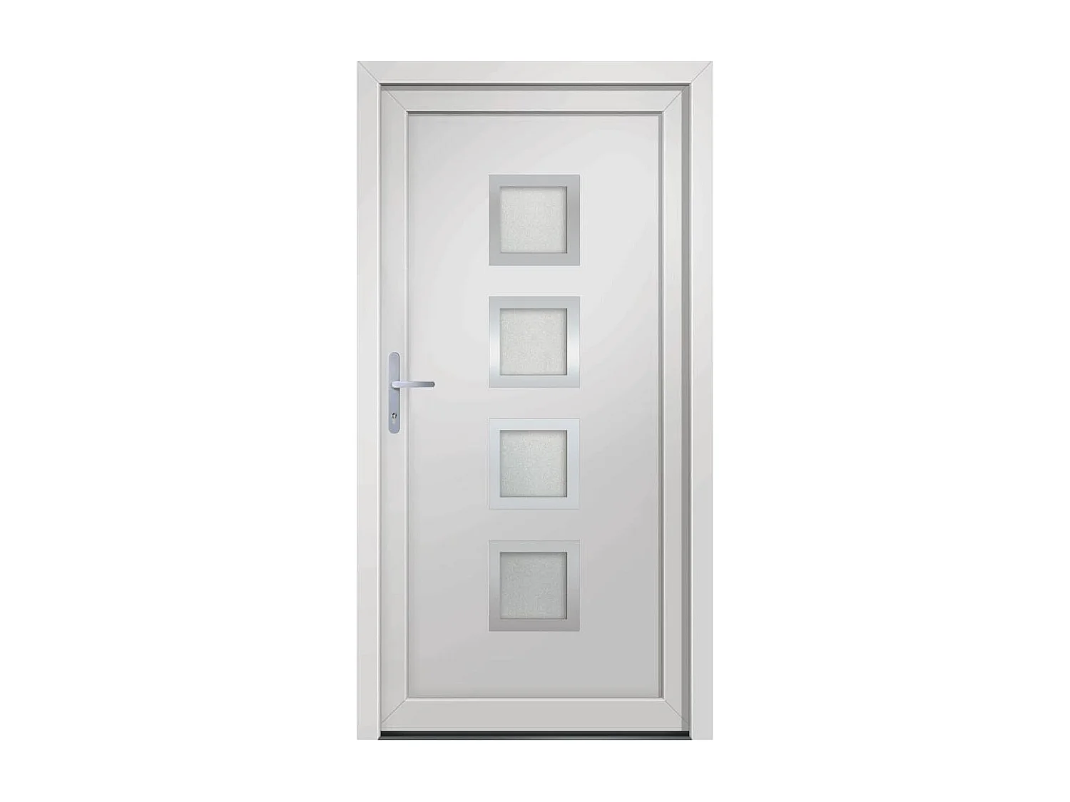 Porta d'ingresso in PVC bianco 98x208 cm