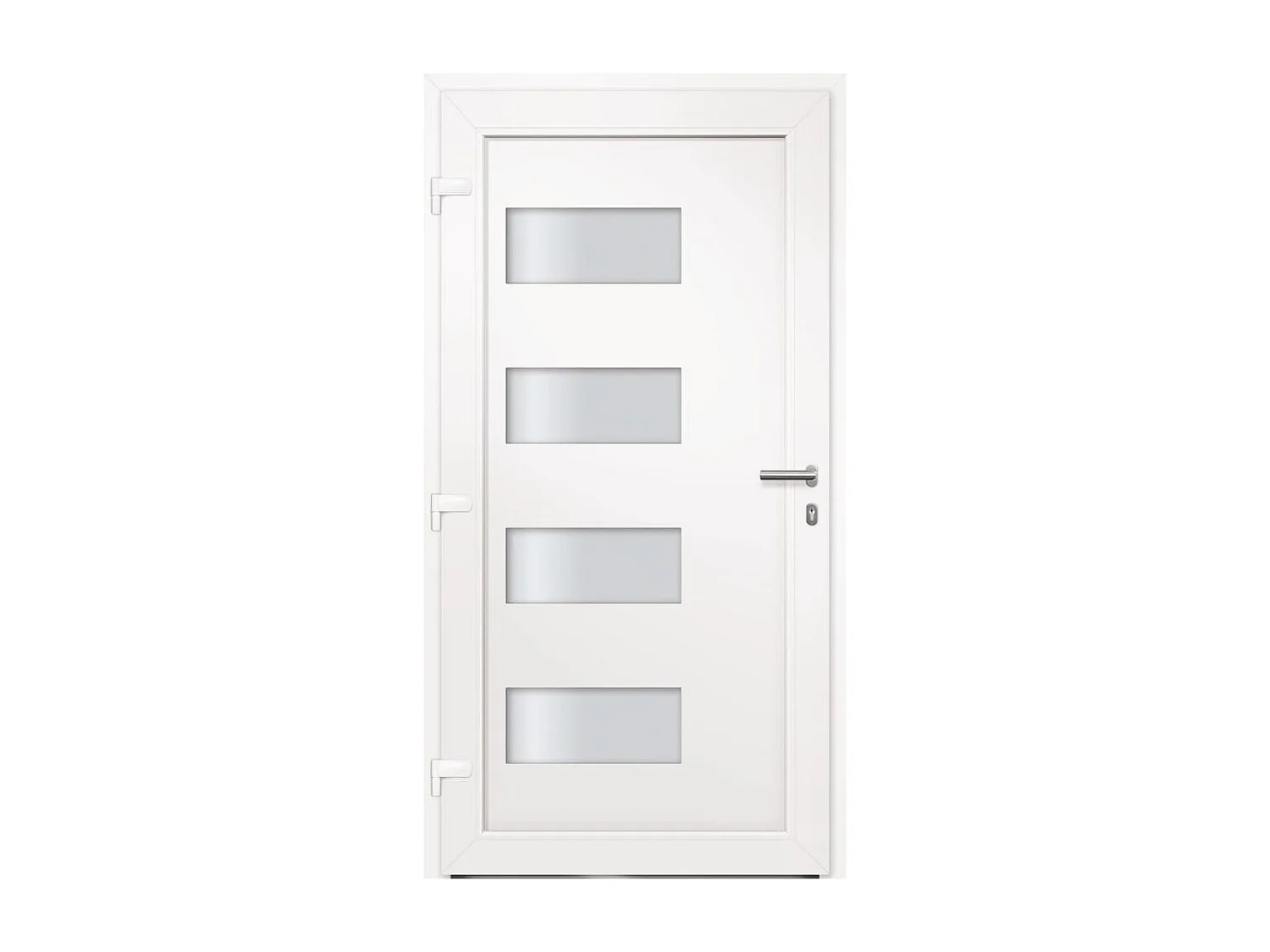 Porta d'ingresso Alluminio e PVC Antracite 110x210 cm