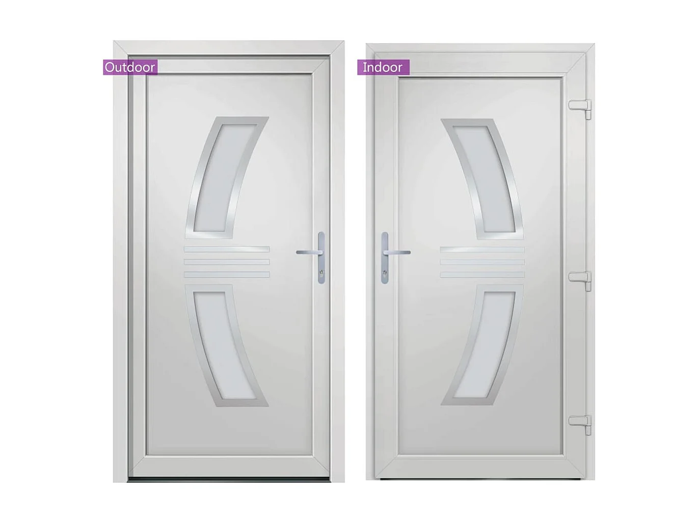 Porta d'ingresso PVC Bianco 108x208 cm