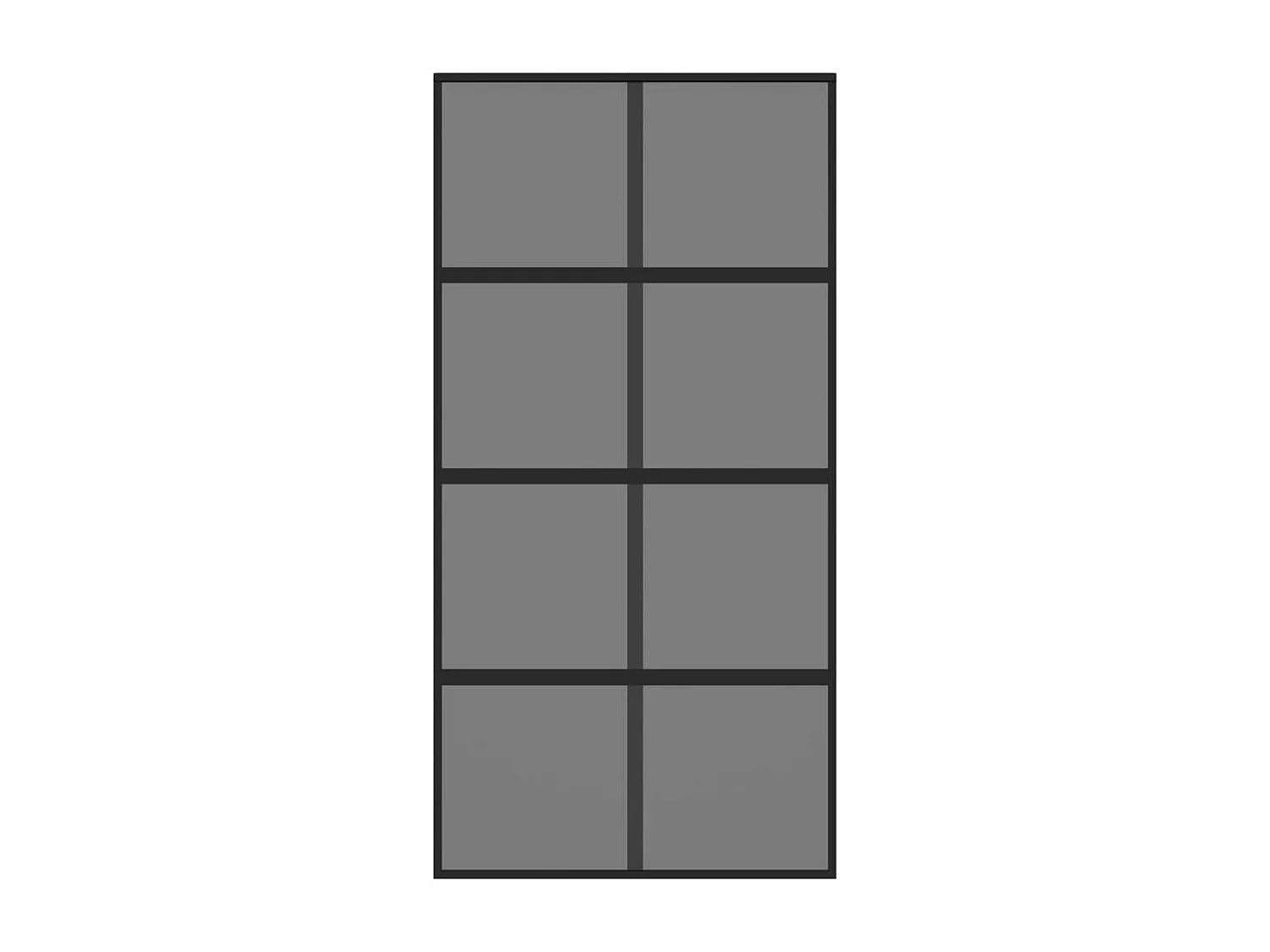 Porte coulissante noir 102,5x205 cm verre trempé aluminium