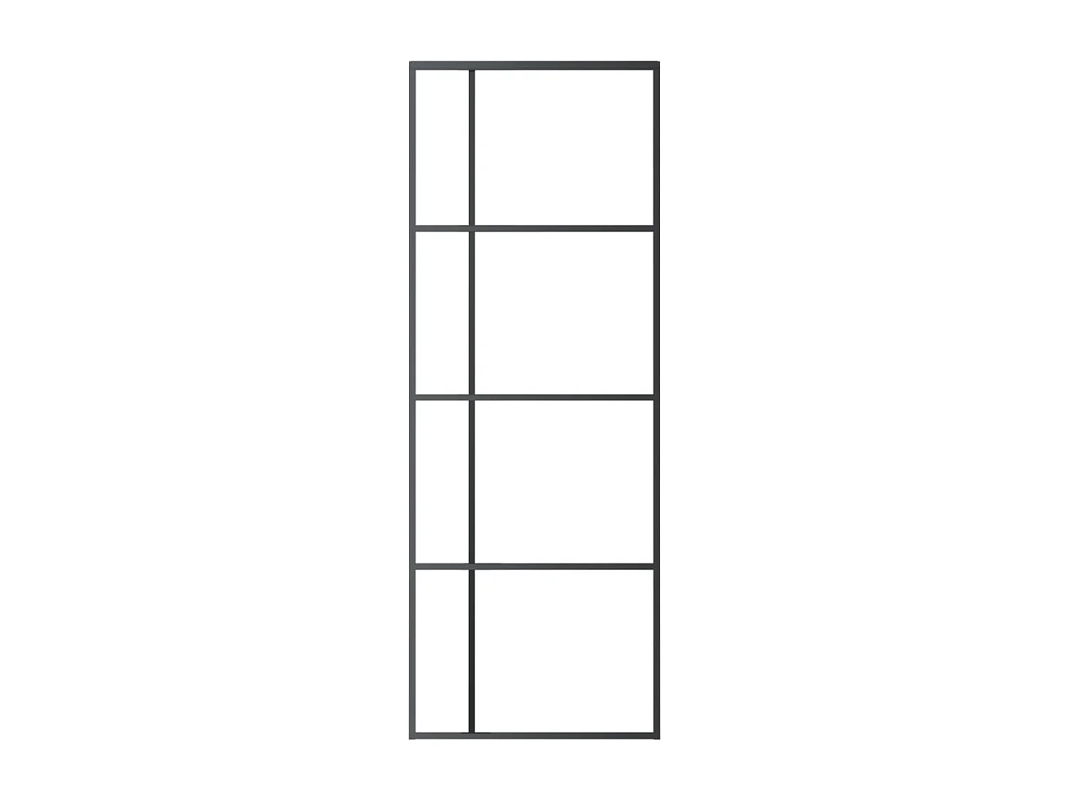 Porta scorrevole ESG vetro e alluminio 76x205 cm Nero