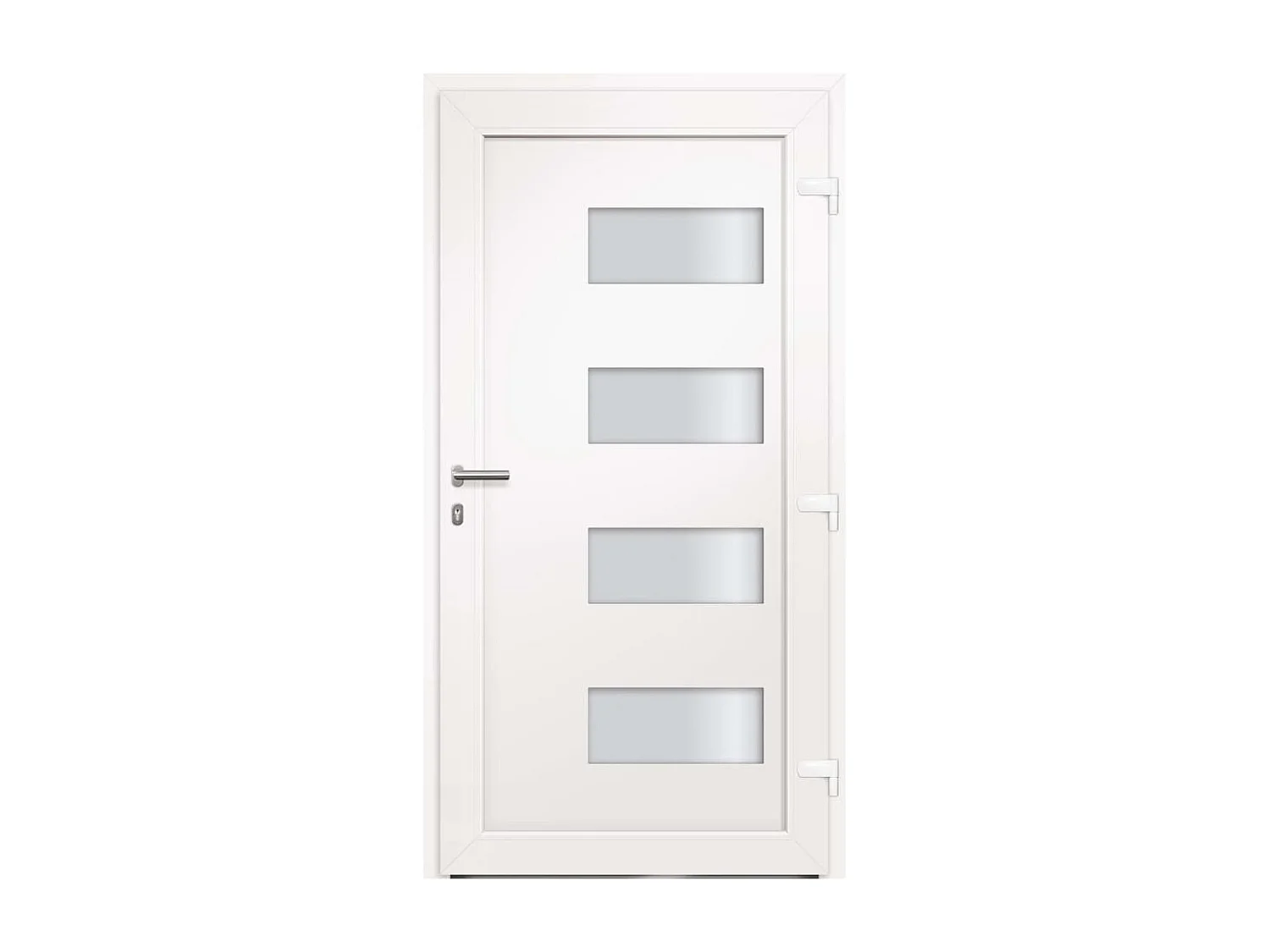 Porta d'ingresso Alluminio e PVC Antracite 100x210 cm