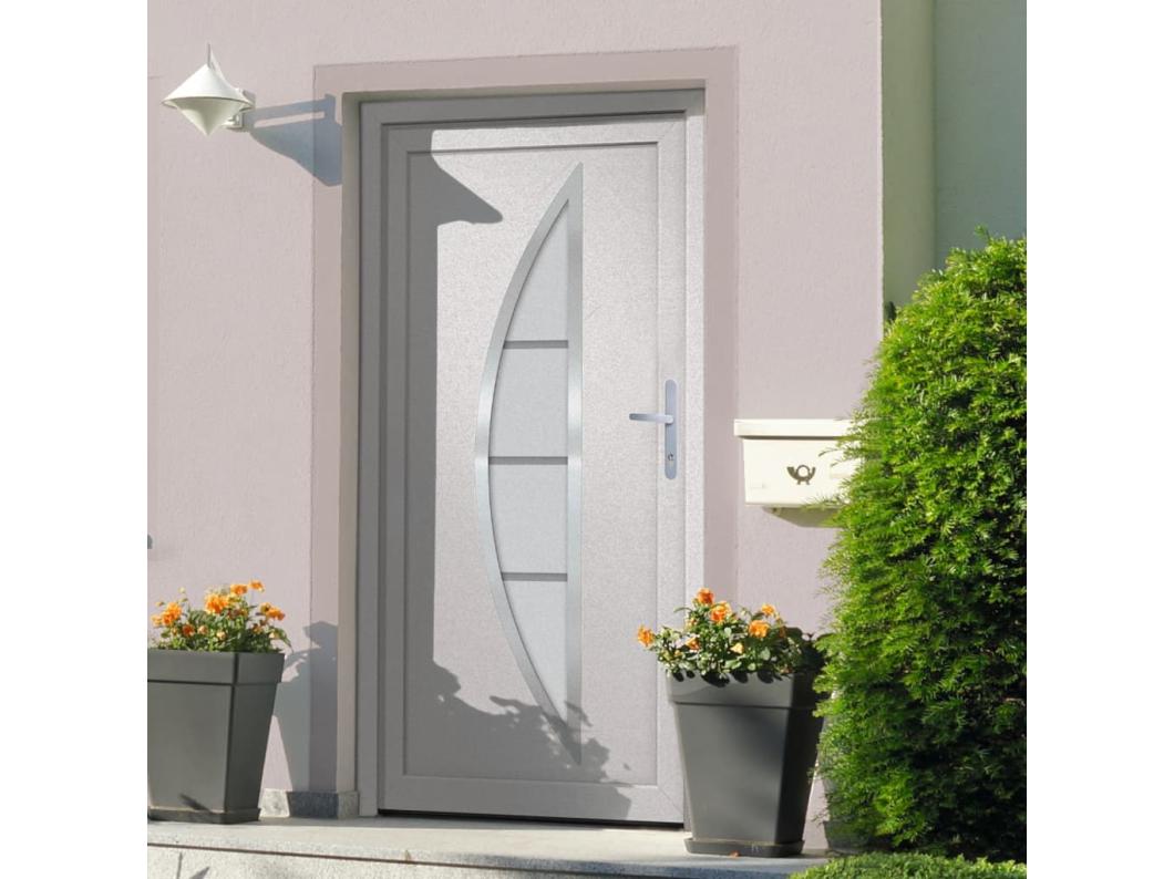 Porta d'ingresso in PVC Bianco 88x200 cm