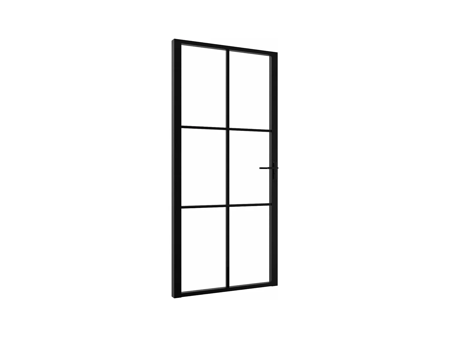 Porte intérieure Verre ESG et aluminium 102,5x201,5 cm Noir