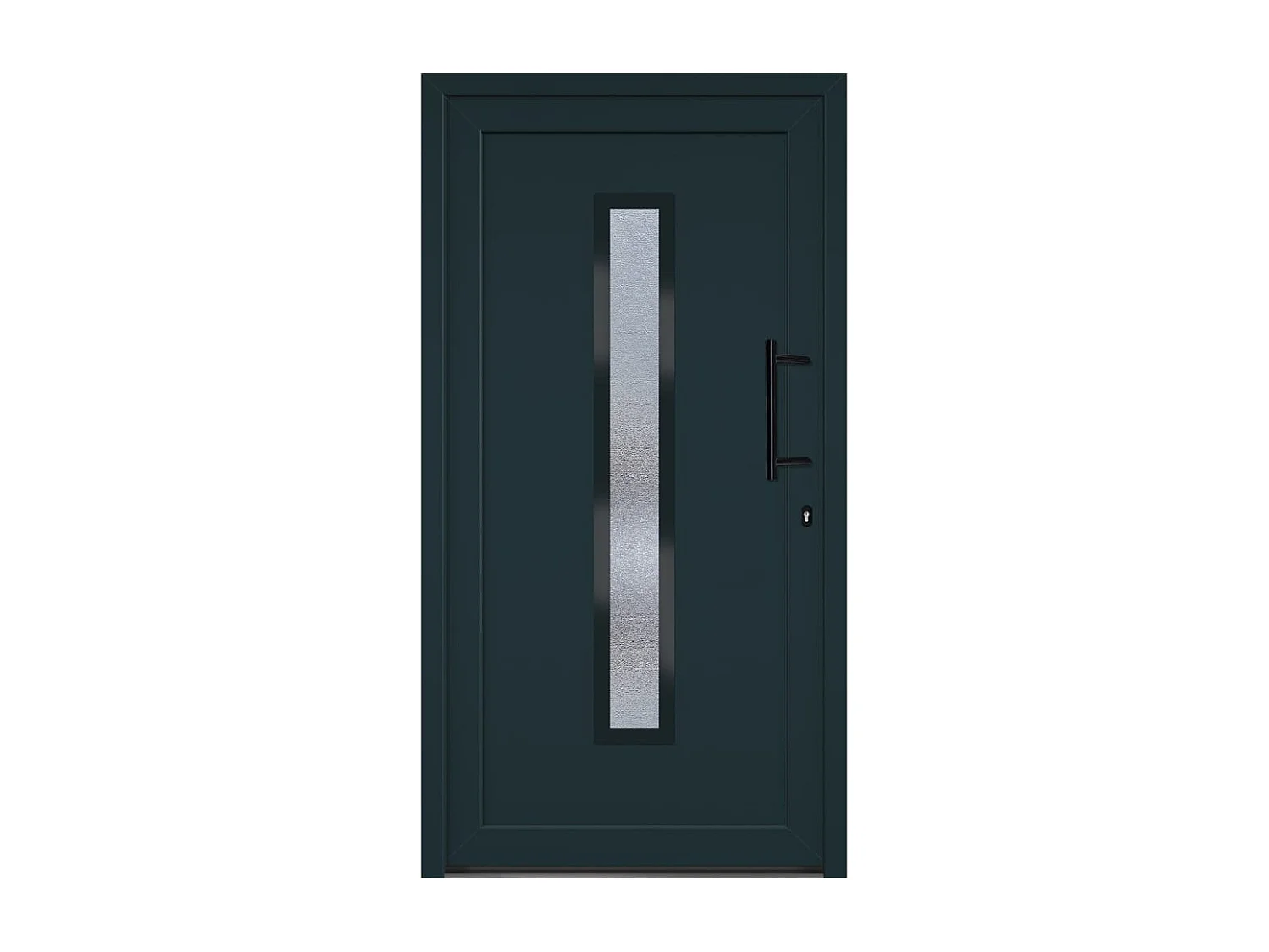 Porte d'entrée anthracite 108x200 cm PVC