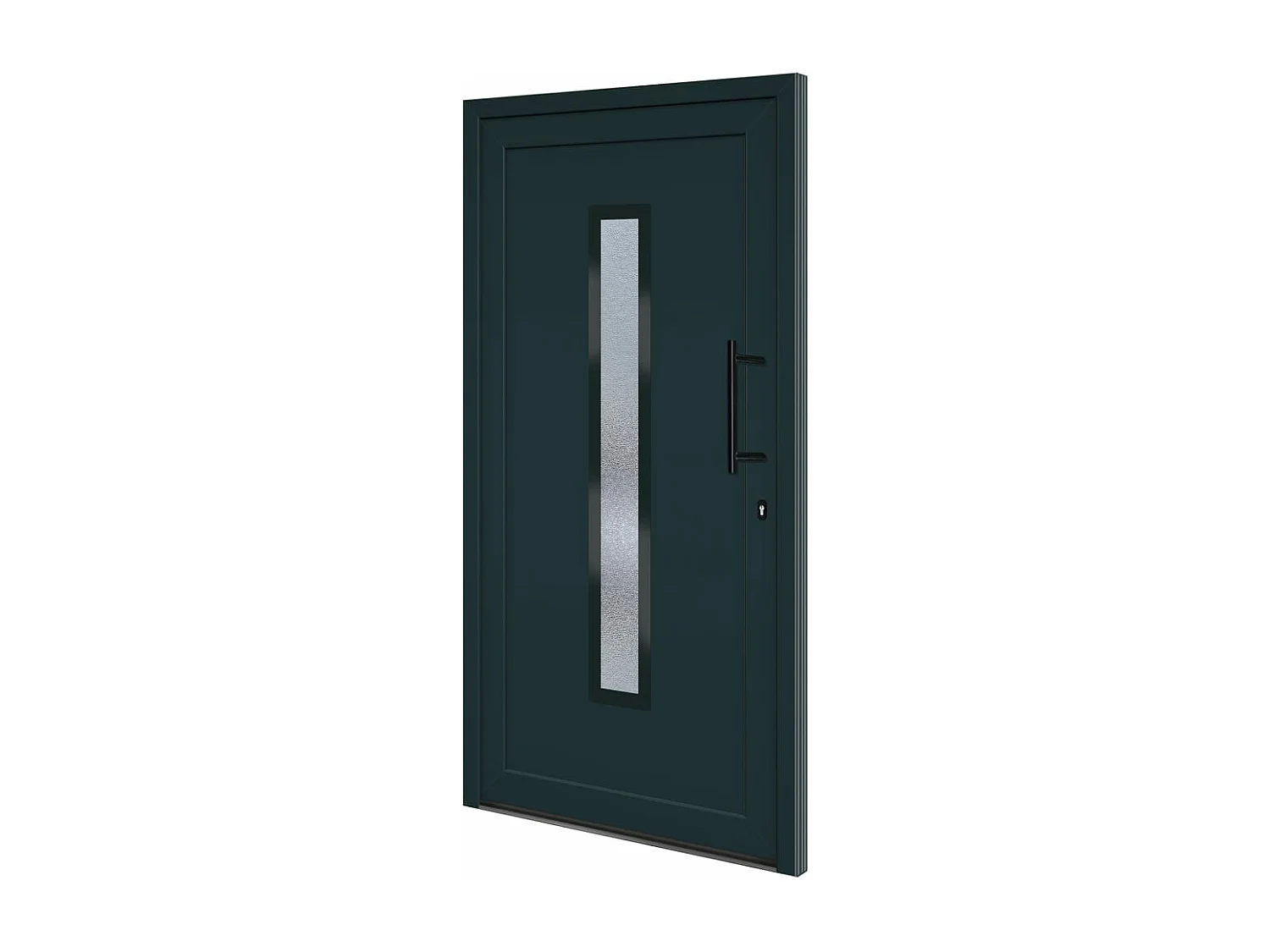 Porte d'entrée anthracite 108x200 cm PVC