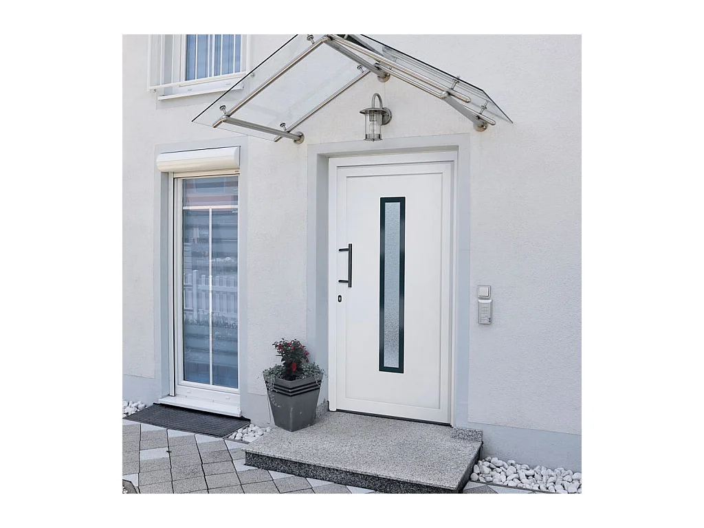 Porta d'ingresso PVC Bianco 108x208 cm