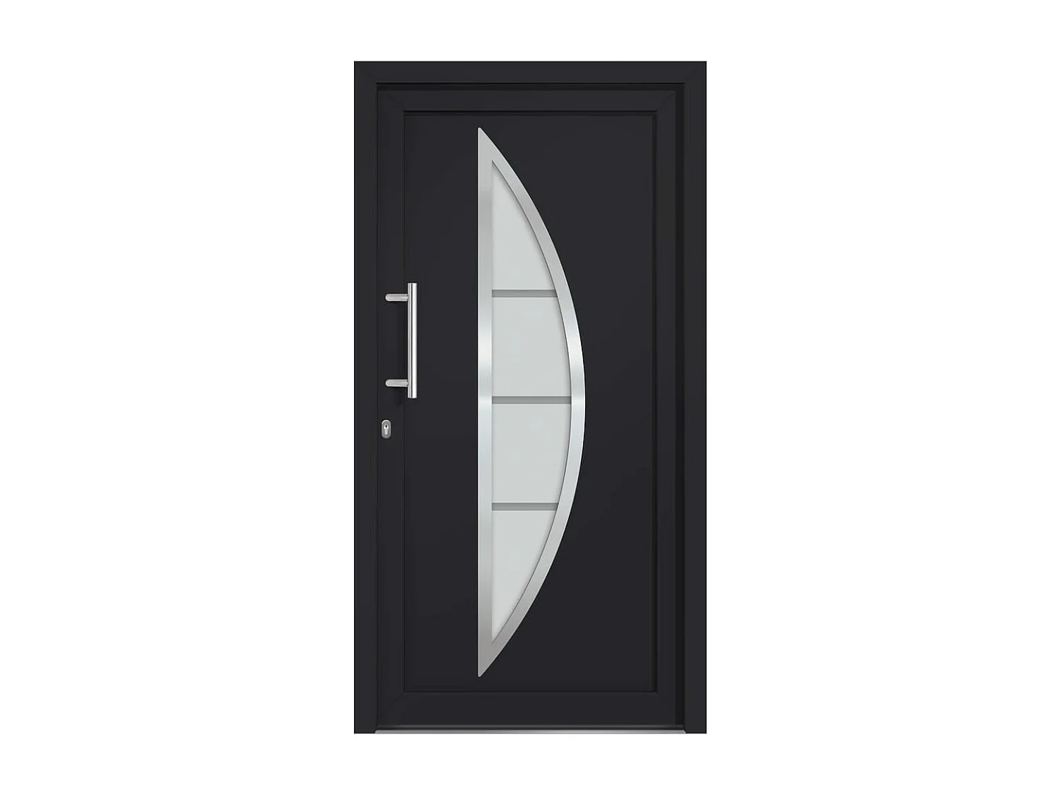 Porte d'entrée Anthracite 98x208 cm