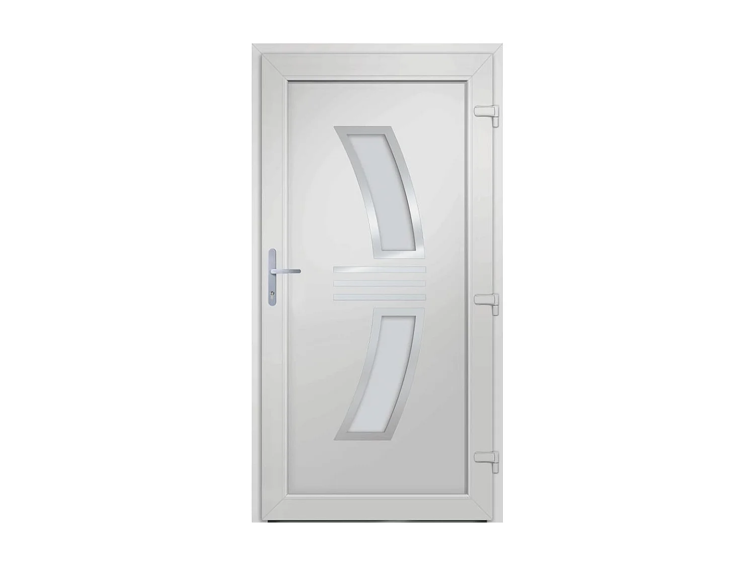 Porta d'ingresso antracite 88x200 cm PVC