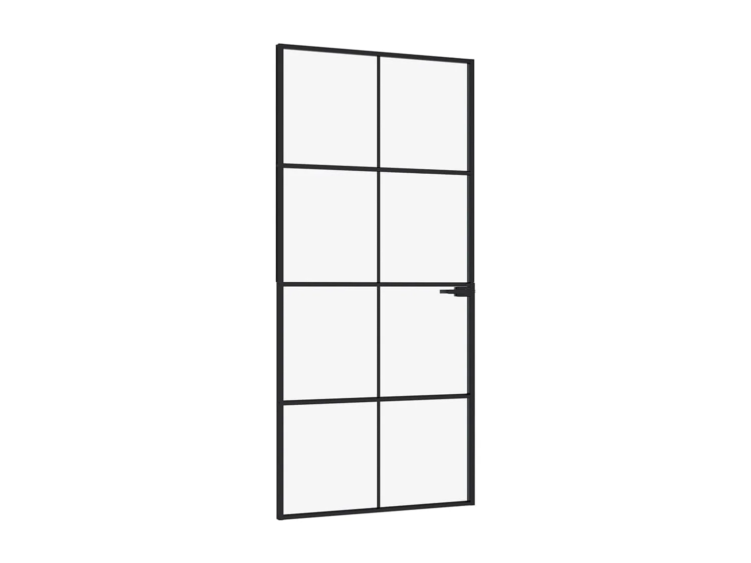 Porta interior preta 93x201,5 cm Vidro de alumínio fino temperado