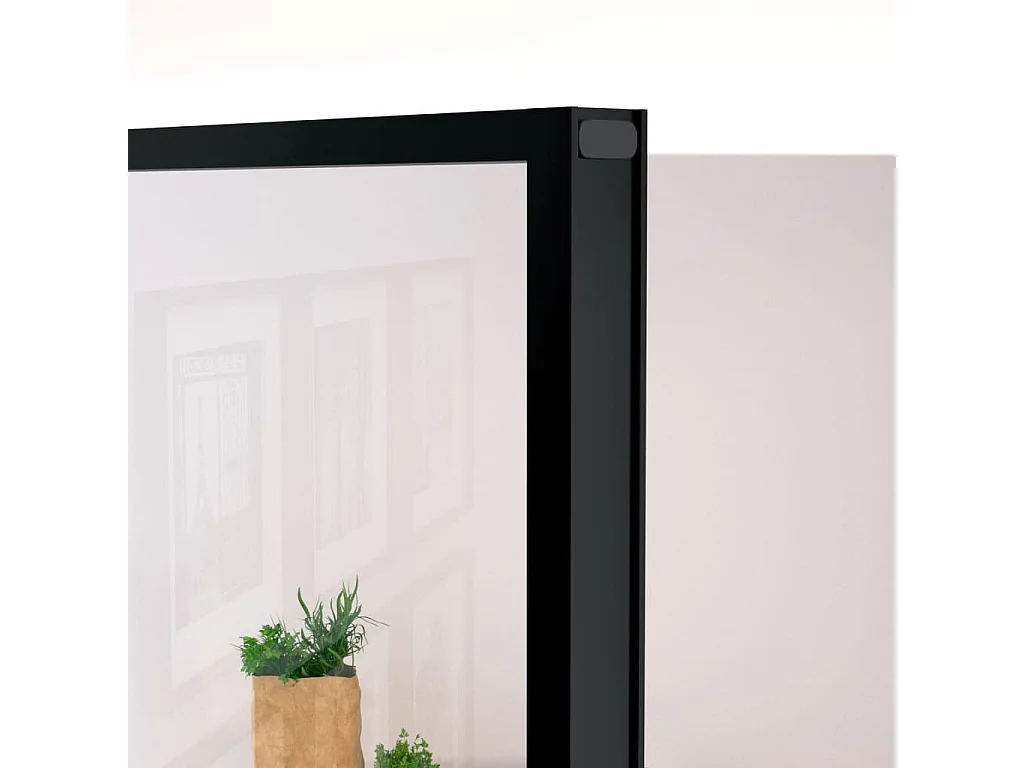 Porta interior preta 93x201,5 cm Vidro de alumínio fino temperado