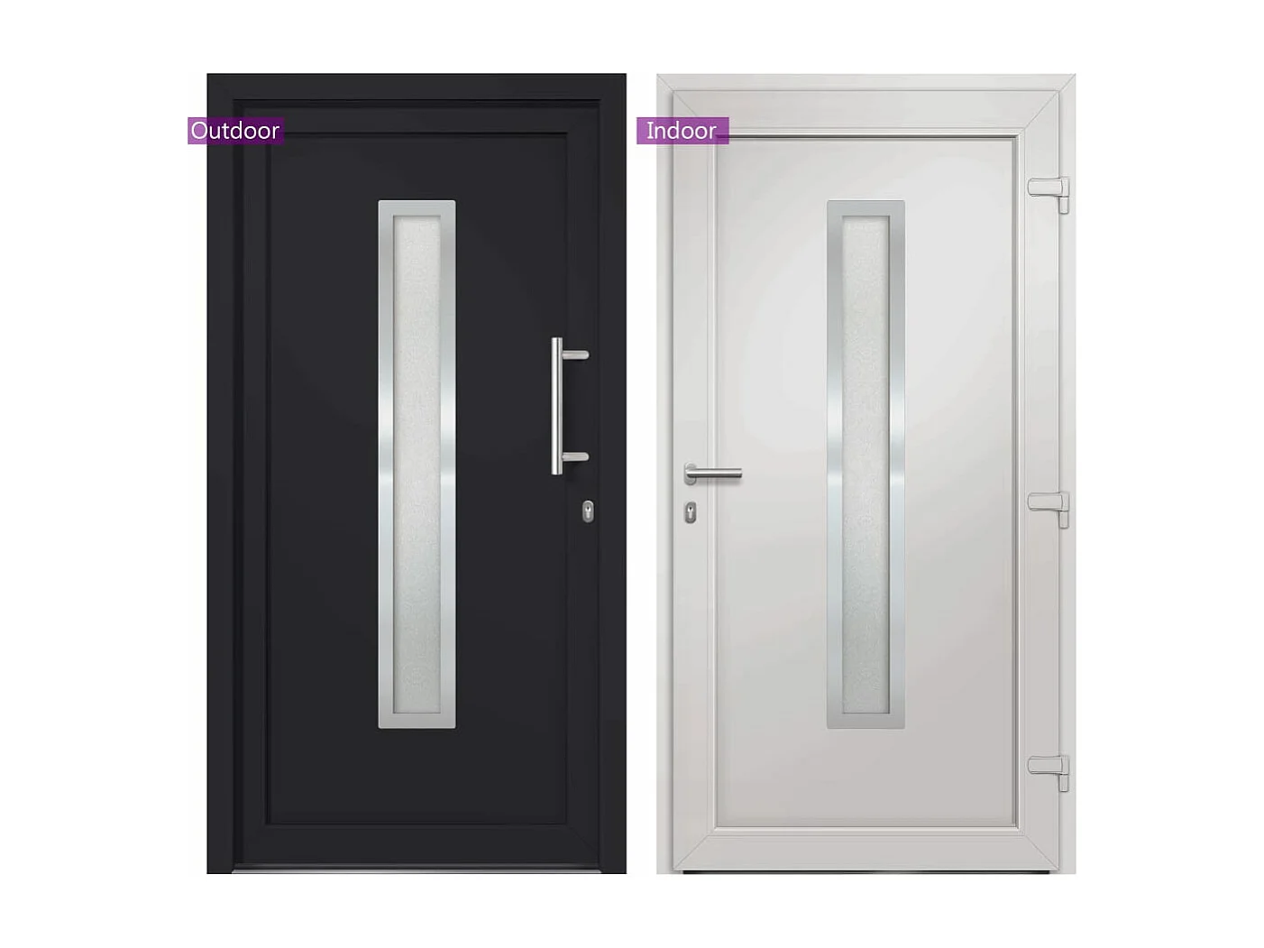 Porta d'ingresso antracite 108x208 cm