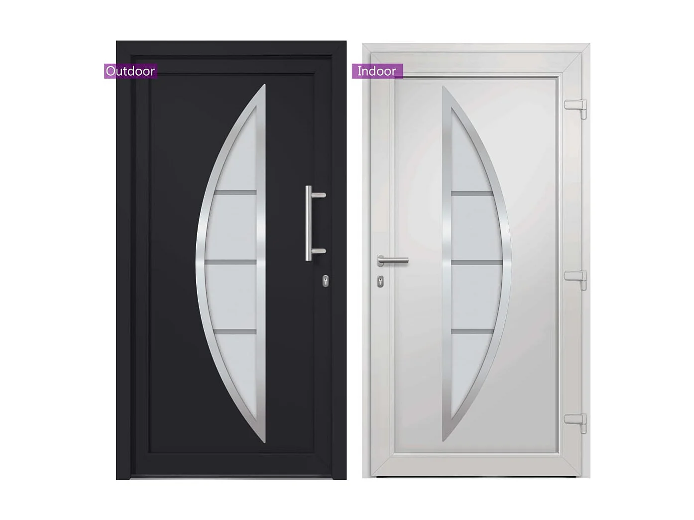 Porte d'entrée Anthracite 108x208 cm