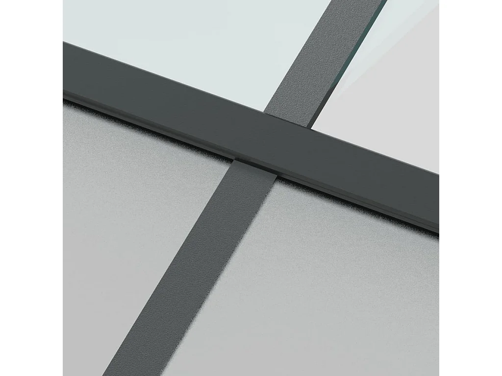 Porte coulissante noir 90x205 cm verre trempé aluminium