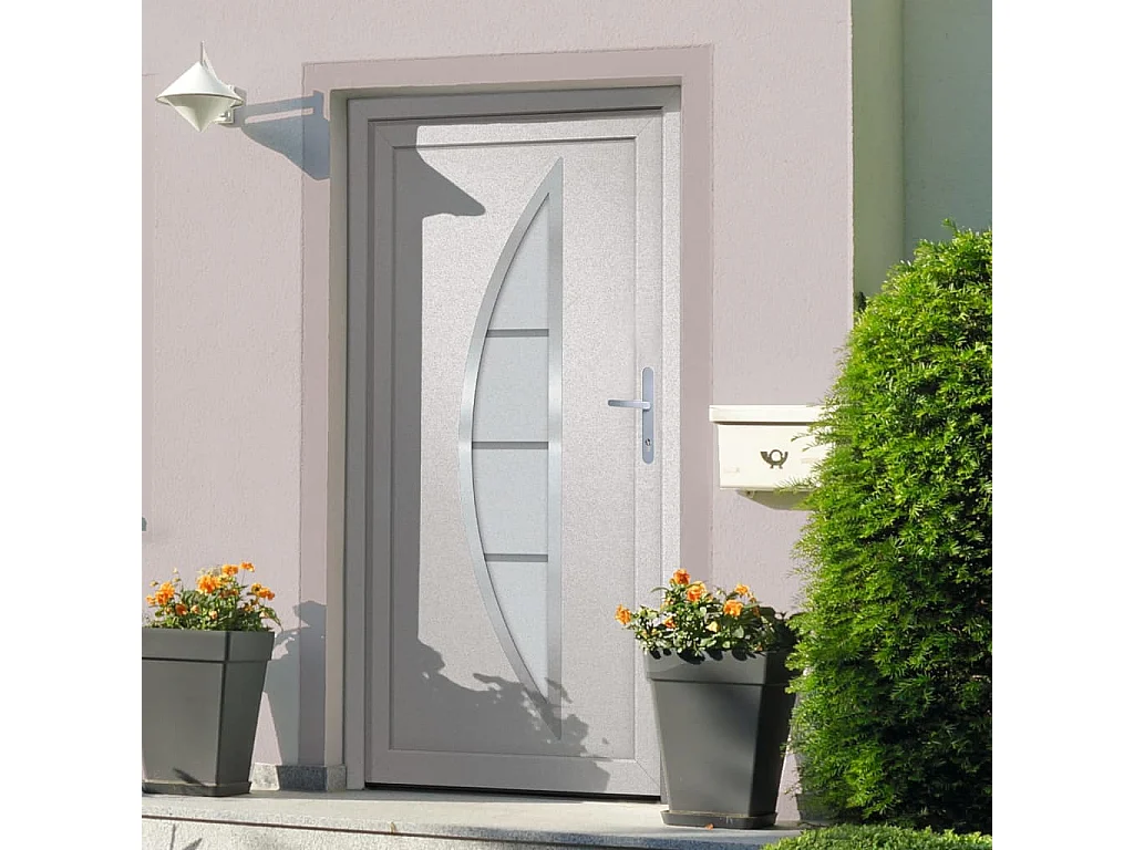 Porta d'ingresso bianca 98x190 cm in PVC