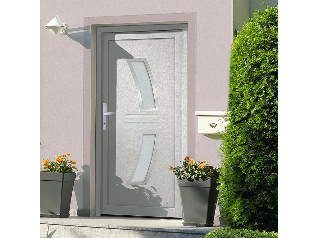Porte d'entrée Blanc 98x208 cm PVC