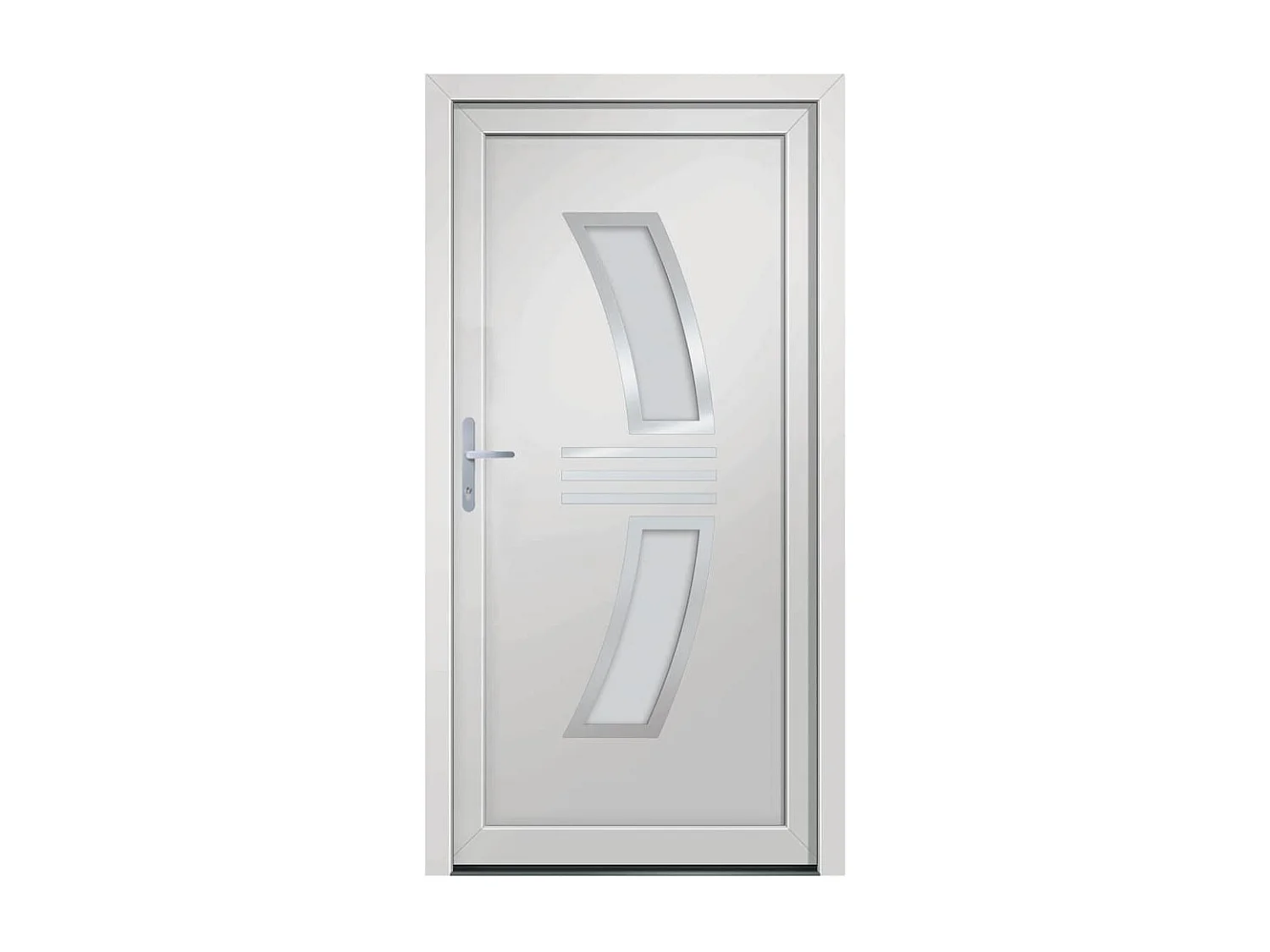 Porte d'entrée Blanc 98x208 cm PVC