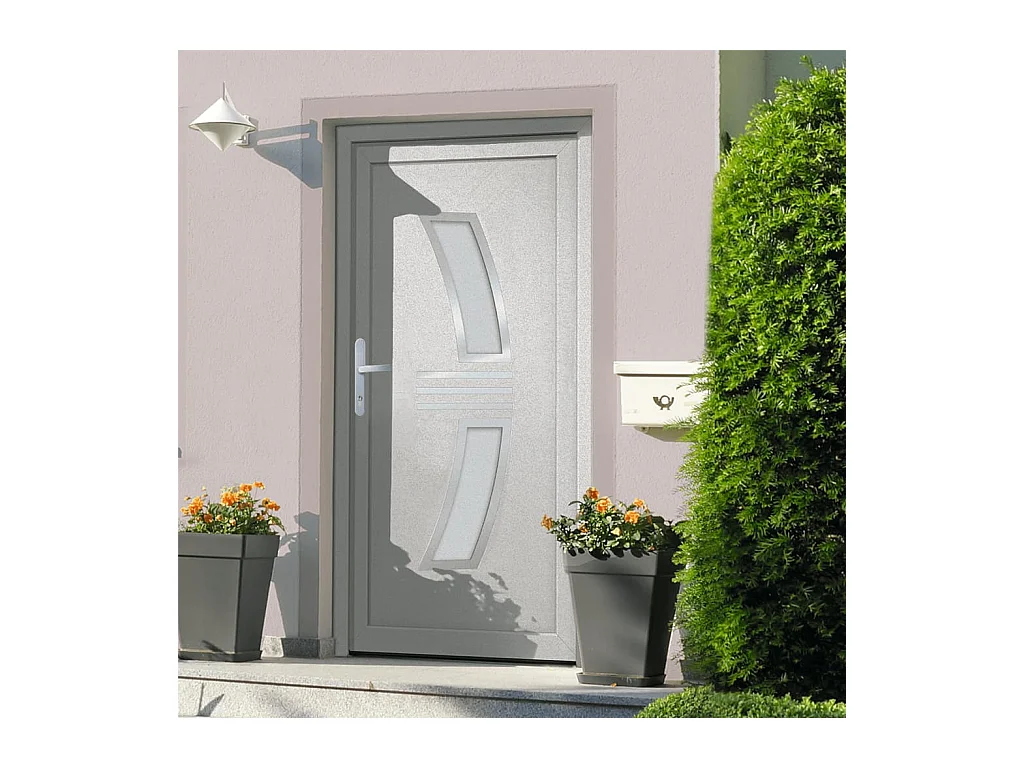 Porte d'entrée Blanc 98x208 cm PVC