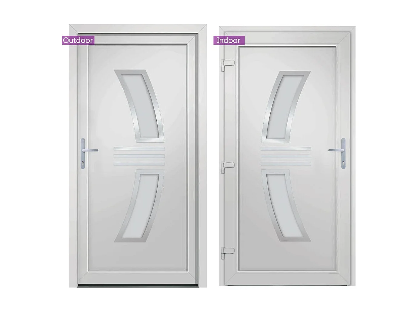 Puerta de entrada Blanca 98x208 cm PVC