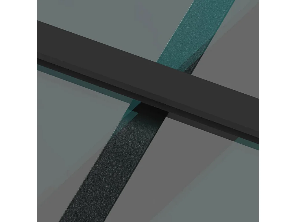 Schwarze Schiebetür 90x205 cm aus gehärtetem Aluminiumglas