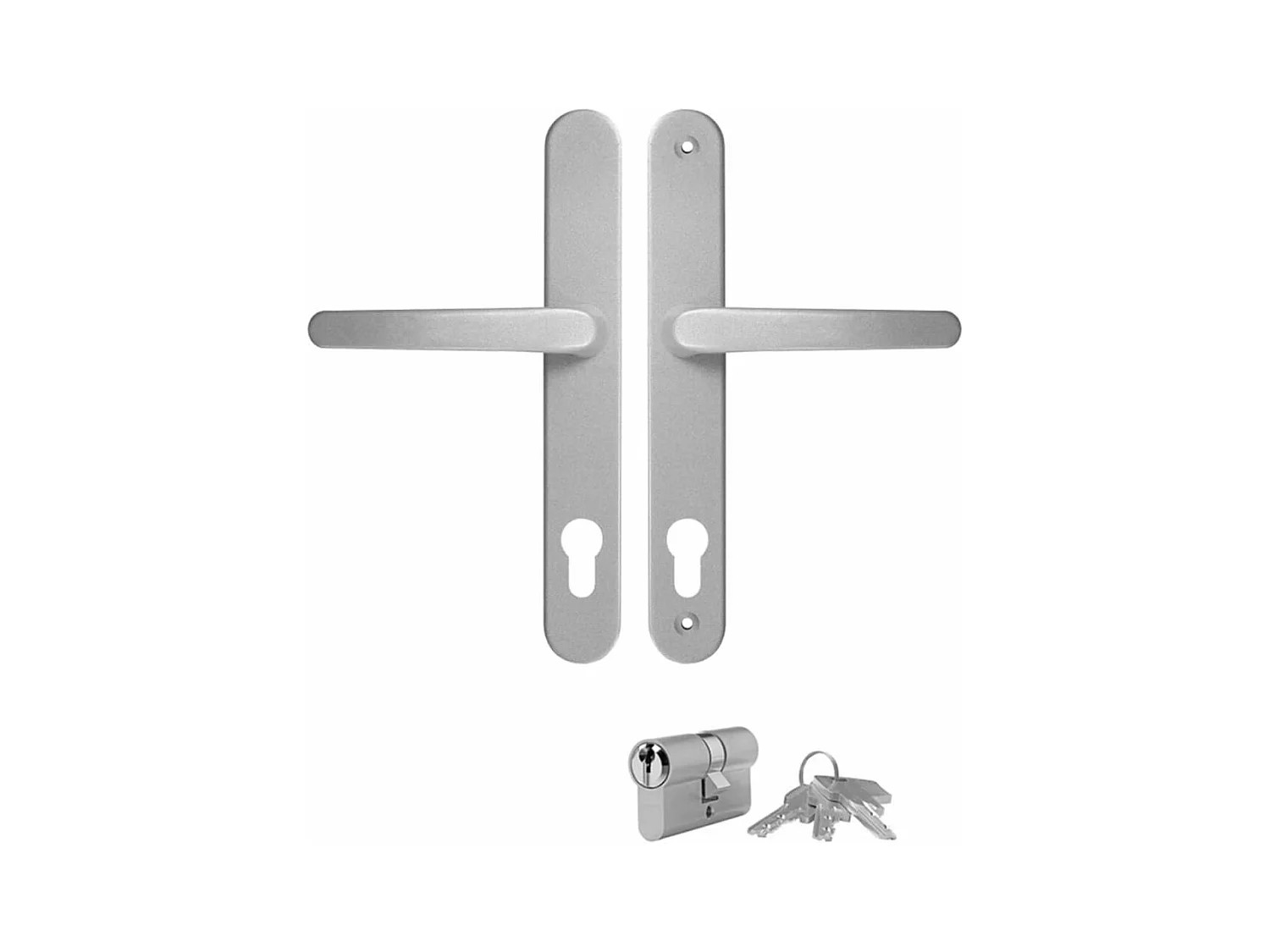 Porta d'ingresso antracite 108x208 cm PVC