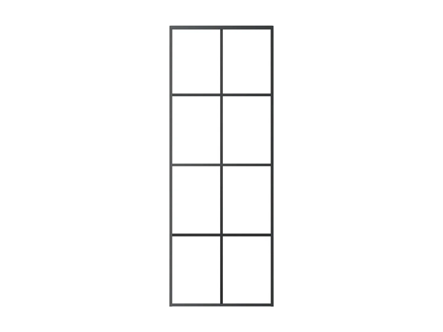 Porte coulissante Noir 76x205 cm Verre ESG et aluminium