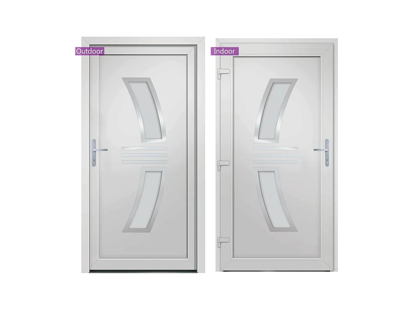 Toegangsdeur Wit 98x200 cm PVC