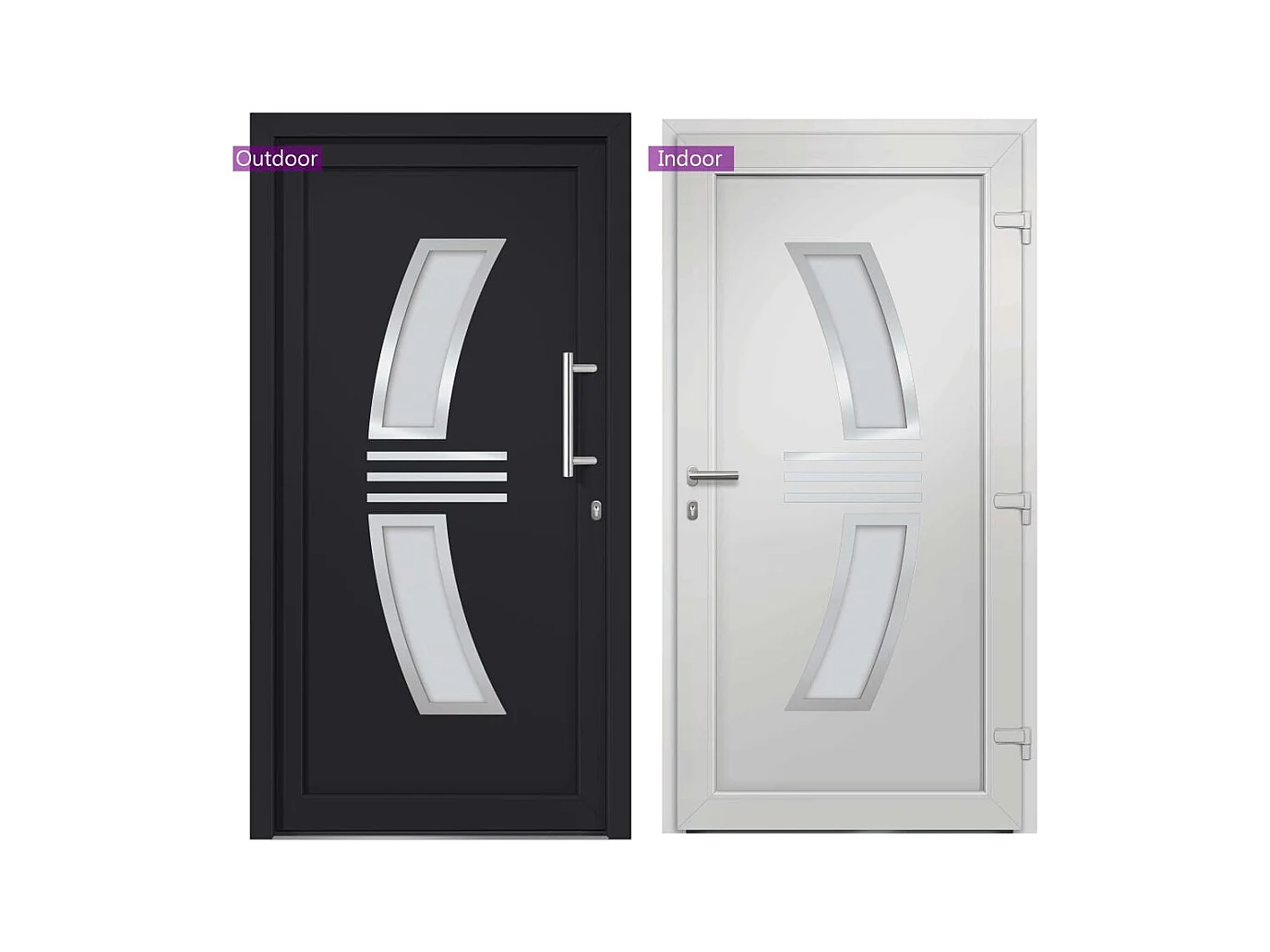 Antraciet toegangsdeur 108x208 cm