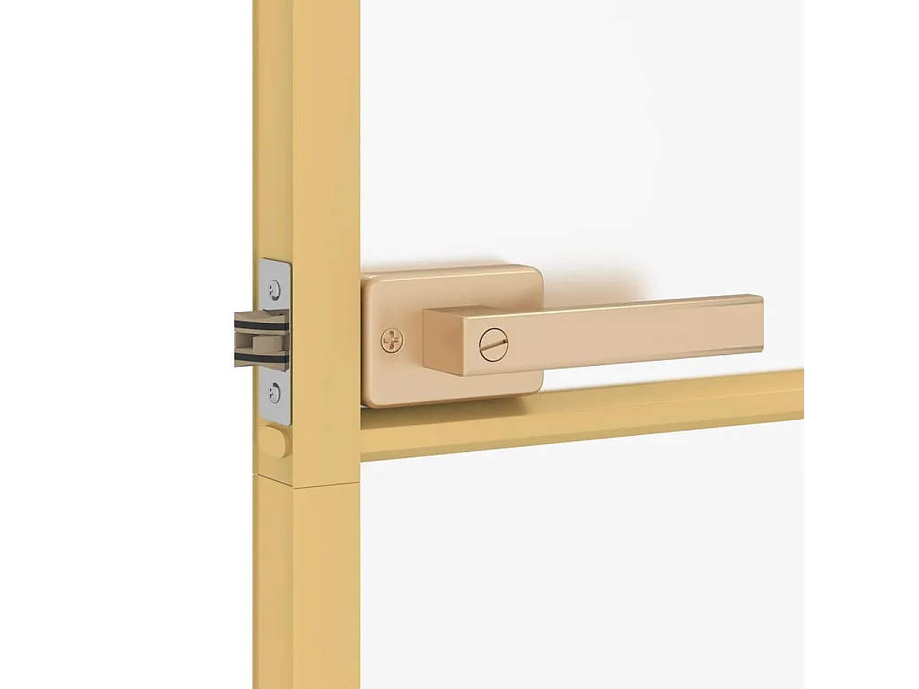 Puerta interior de aluminio de vidrio templado dorado fino