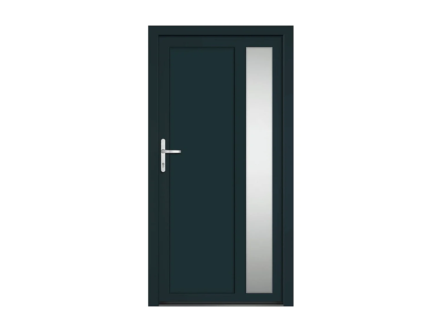 Anthrazit Eingangstür 108x208 cm PVC