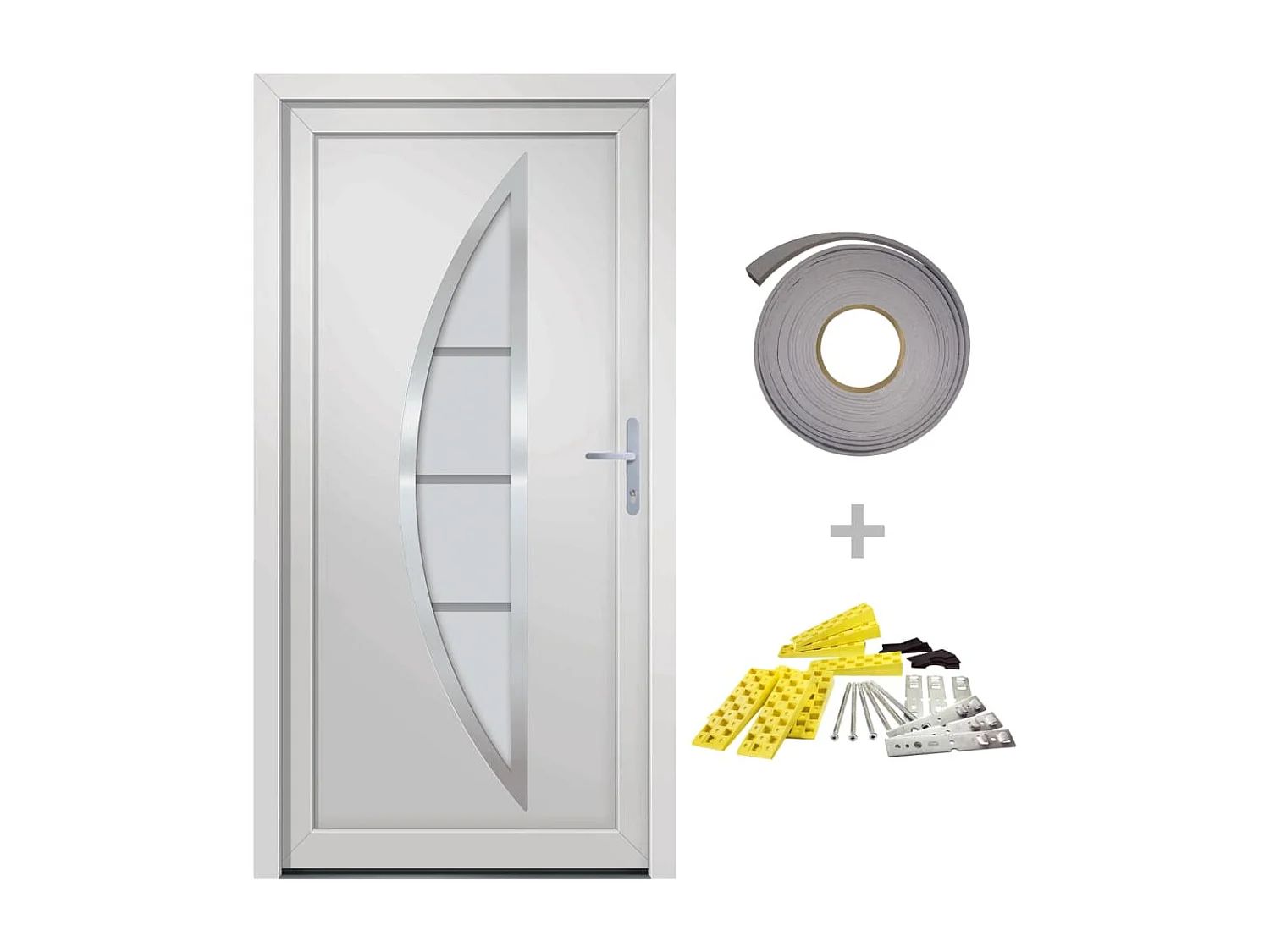 Toegangsdeur Wit 98x208 cm PVC