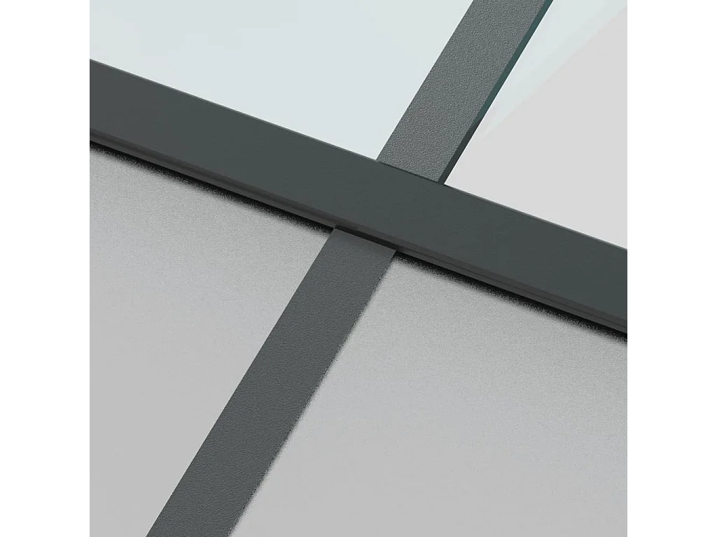 Porte coulissante noir 90x205 cm verre trempé aluminium