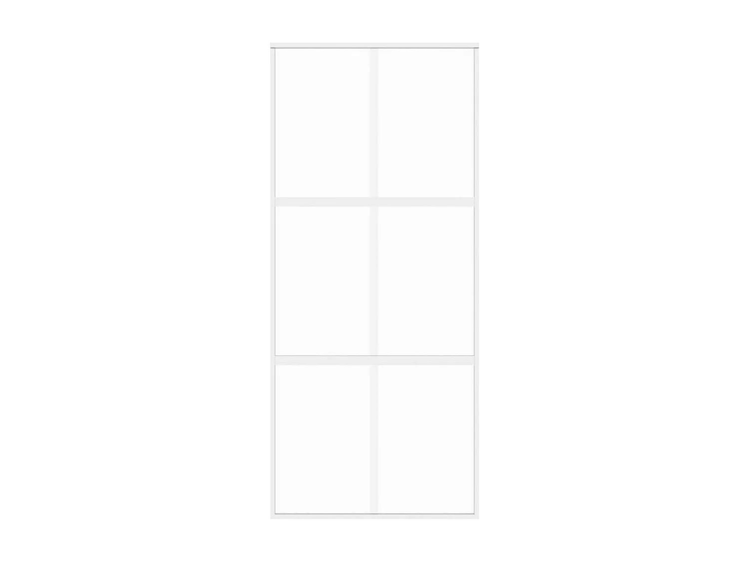 Porte coulissante blanc 90x205 cm verre trempé aluminium