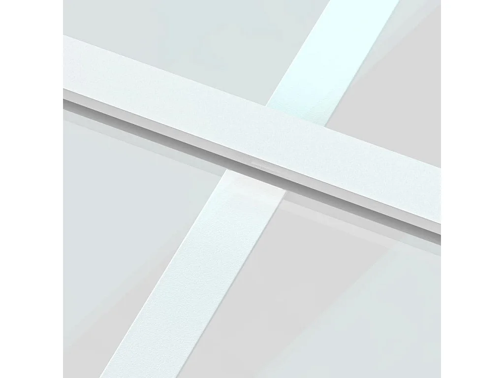 Porte coulissante blanc 90x205 cm verre trempé aluminium